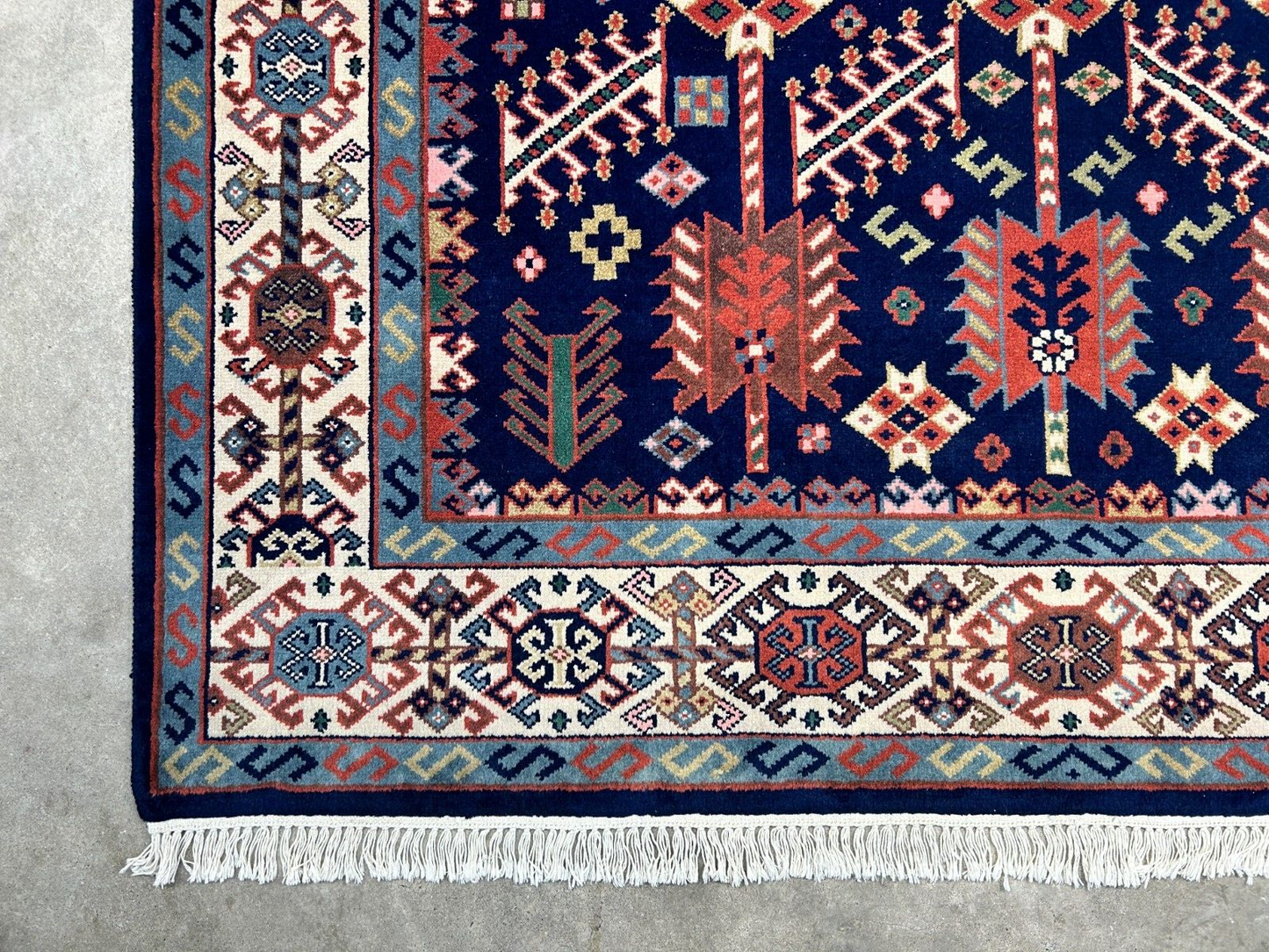 5'10"x8'9" Hand-Knotted 100% Wool Carpet - Kazak Area Rug