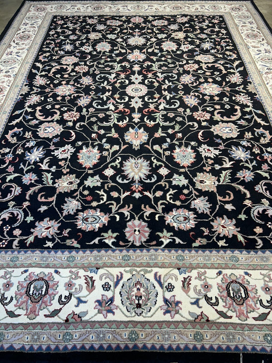 9'x12' Hand-Knotted 100% Lamb Wool Pile Oriental Rug