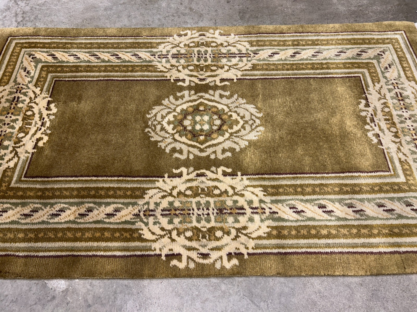 2'11"x5'1" Hand-Knotted 100% Wool Pile Oriental Area Rug - Carpet