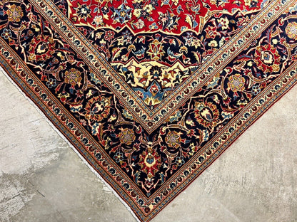 6'5"x10'6'' Hand-Knotted 100% Wool Pile Kashane Area Rug - Area Carpet