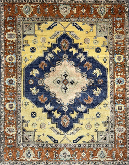8’x10’1” Hand-Knotted 100% Wool Pile Indoserapi Area Rug - Carpet