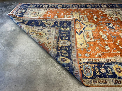 9'x12' Hand-Knotted 100%  Wool Pile IndoSerapi Rug