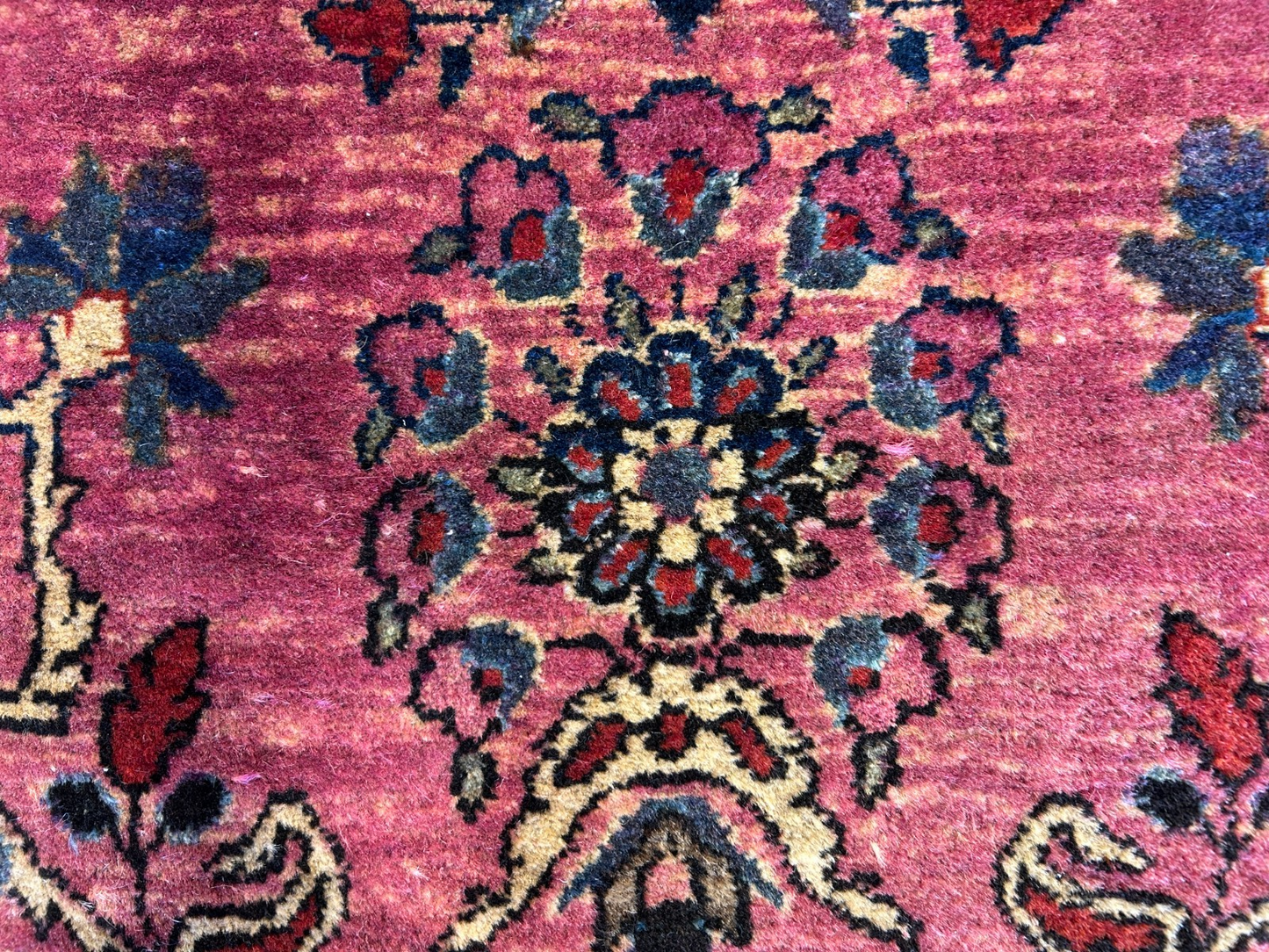 2'7"x4'10" Antique Hand-Knotted 100% Wool Pile Sarouke Area Rug - Carpet