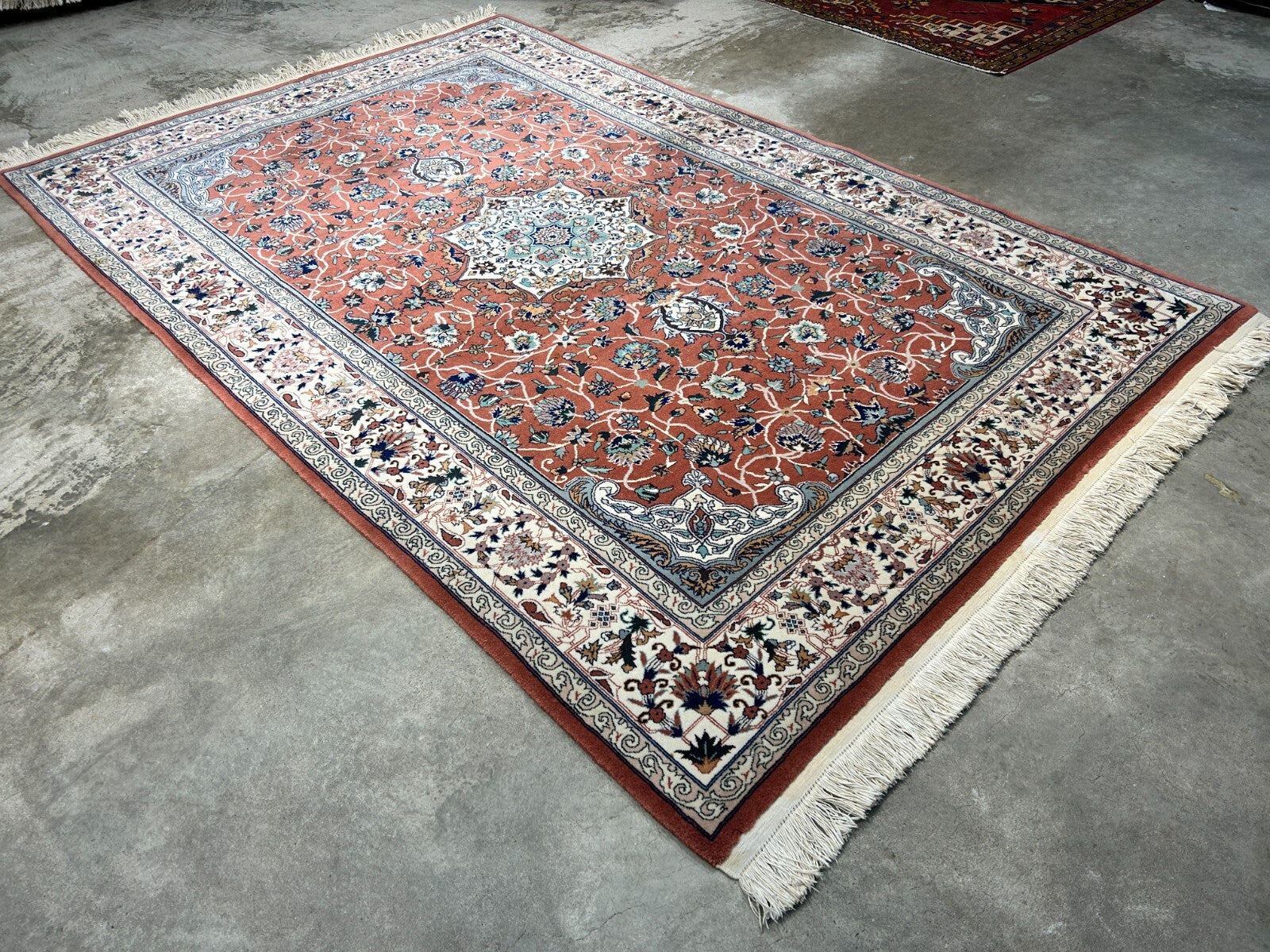 6'0"x9'1" Hand-Knotted 100% Wool Pile SinoPersian Carpet - Area Rug