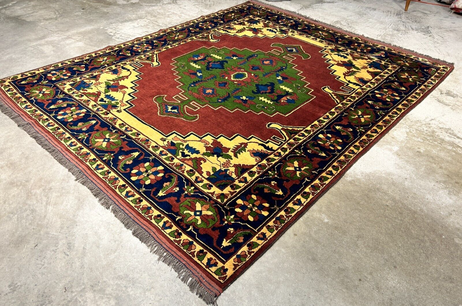 6'6"x 8'3" Hand-Knotted 100% Lamb Wool Carpet - Afghan Area Rug