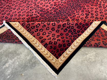 8'x11'2" Hand-Knotted 100% Wool Pile Tibetian Area Rug - Carpet