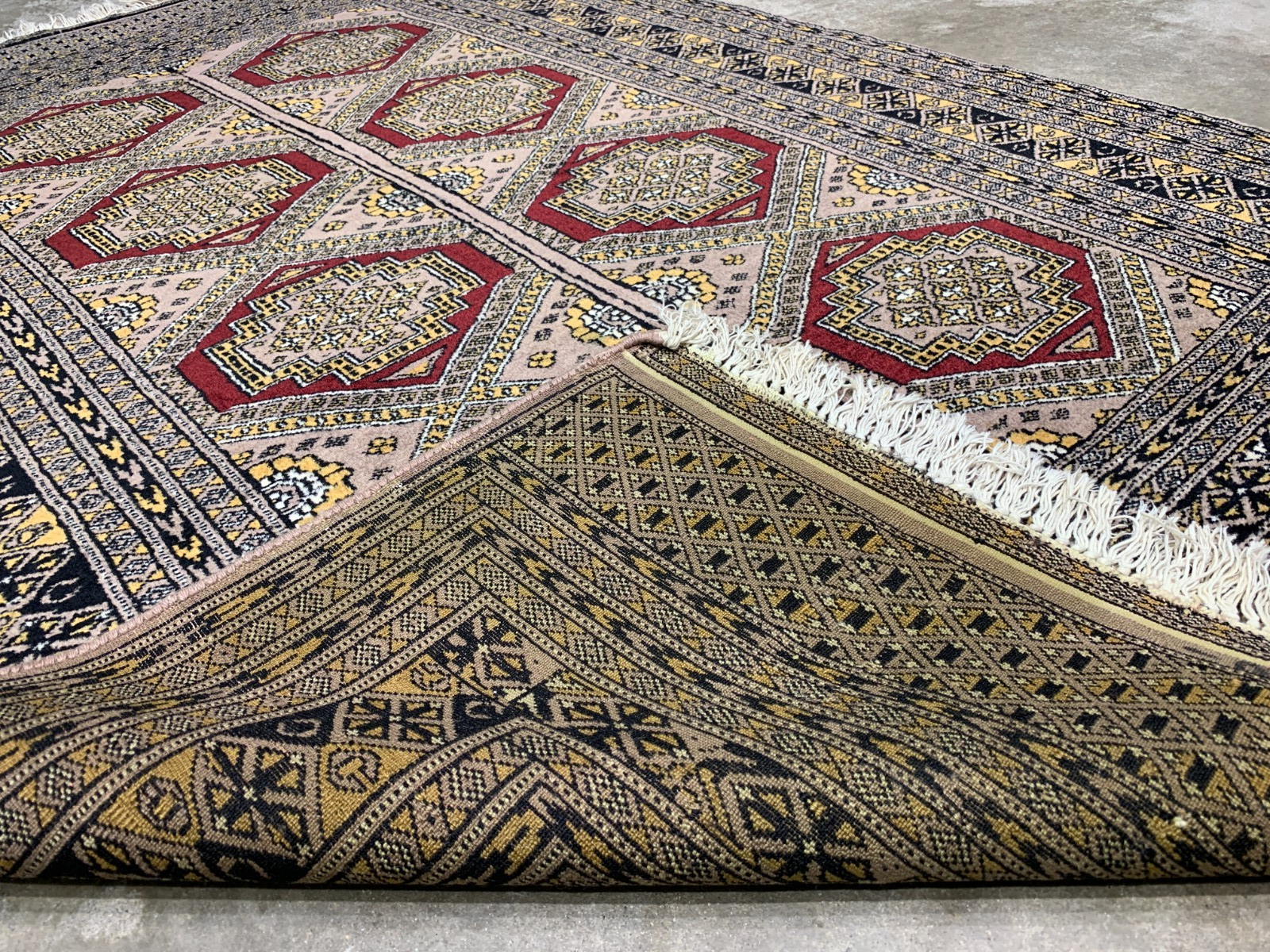 4'0" x 5'11" Hand-Knotted 100% Wool Pile Bokhara Area Rug - Handmade Carpet