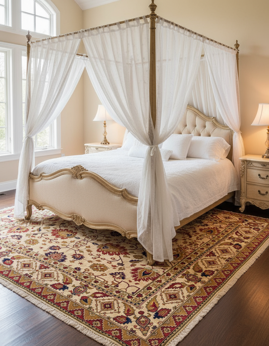 8'11" x 12' Hand-Knotted 100% Wool Carpet - Herize Design Area Rug