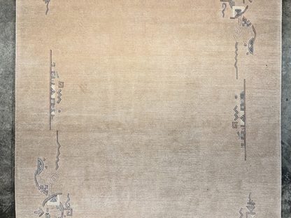 6'6"x9'11" Hand-Knotted 100% Wool Pile Indo-Nepali Carpet - Area Rug