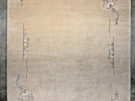 6'6"x9'11" Hand-Knotted 100% Wool Pile Indo-Nepali Carpet - Area Rug