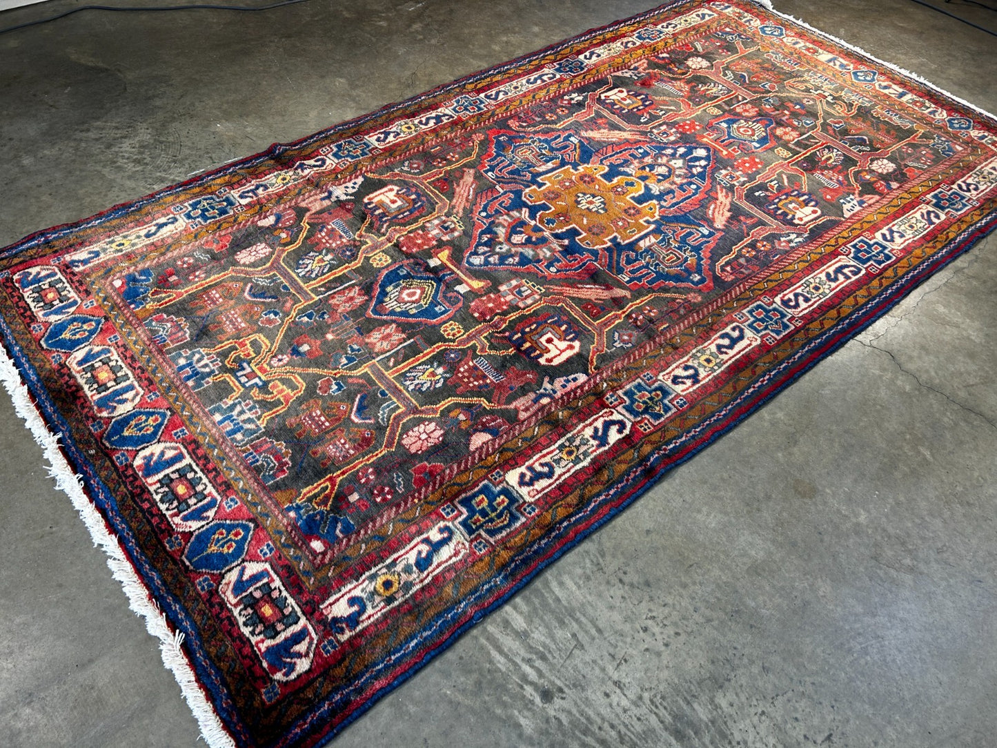 4'8" x 9'3" Hand-Knotted 100% Wool Pile Nahavande Area Rug - Carpet