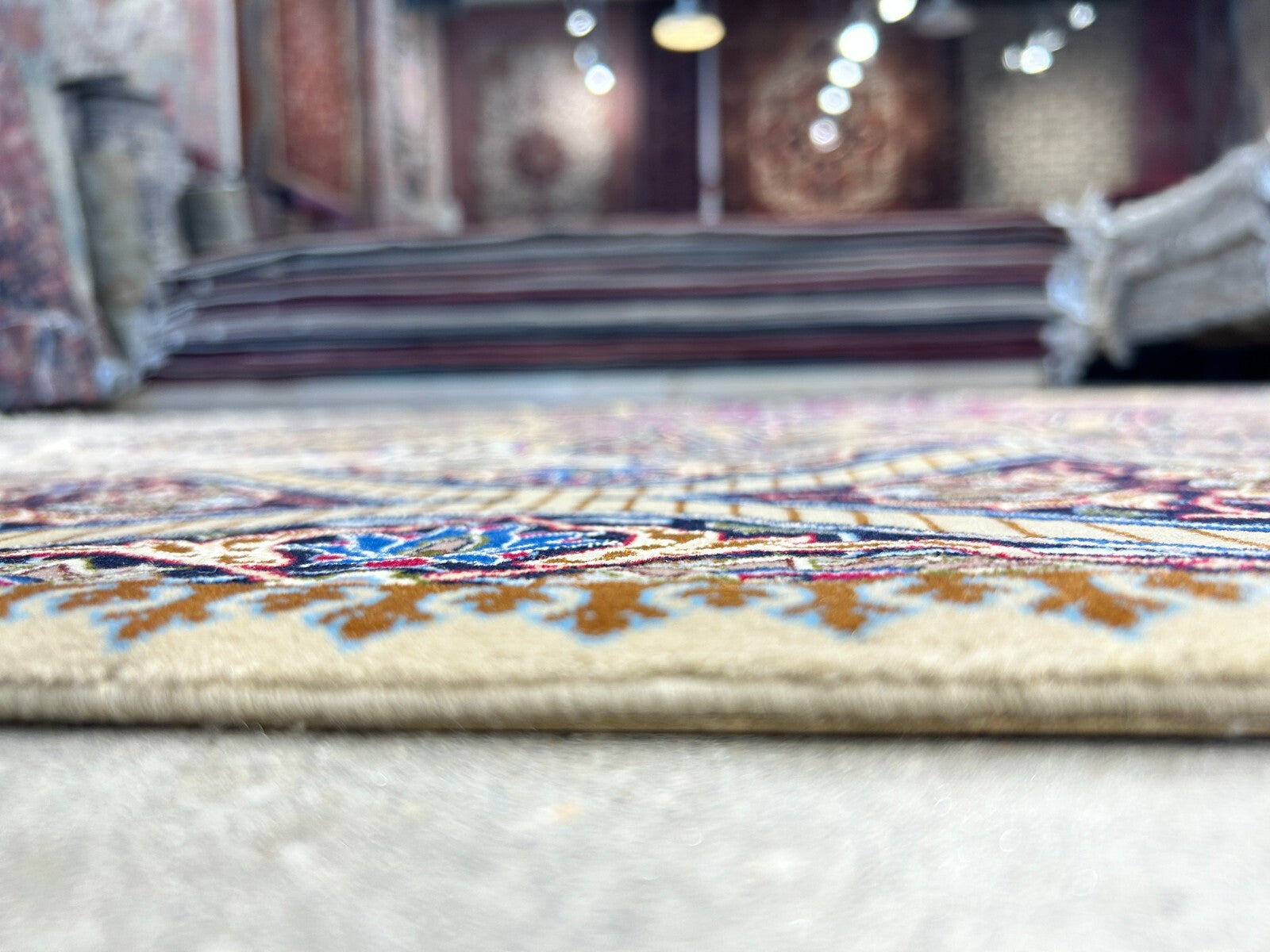 6'6"x10' Extra Fine Hand-Knotted Wool & Silk Isfahane Rug