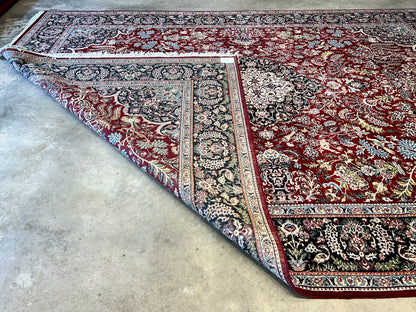 9'1"x12'4" Hand-Knotted 100% Wool Pile Oriental Rug