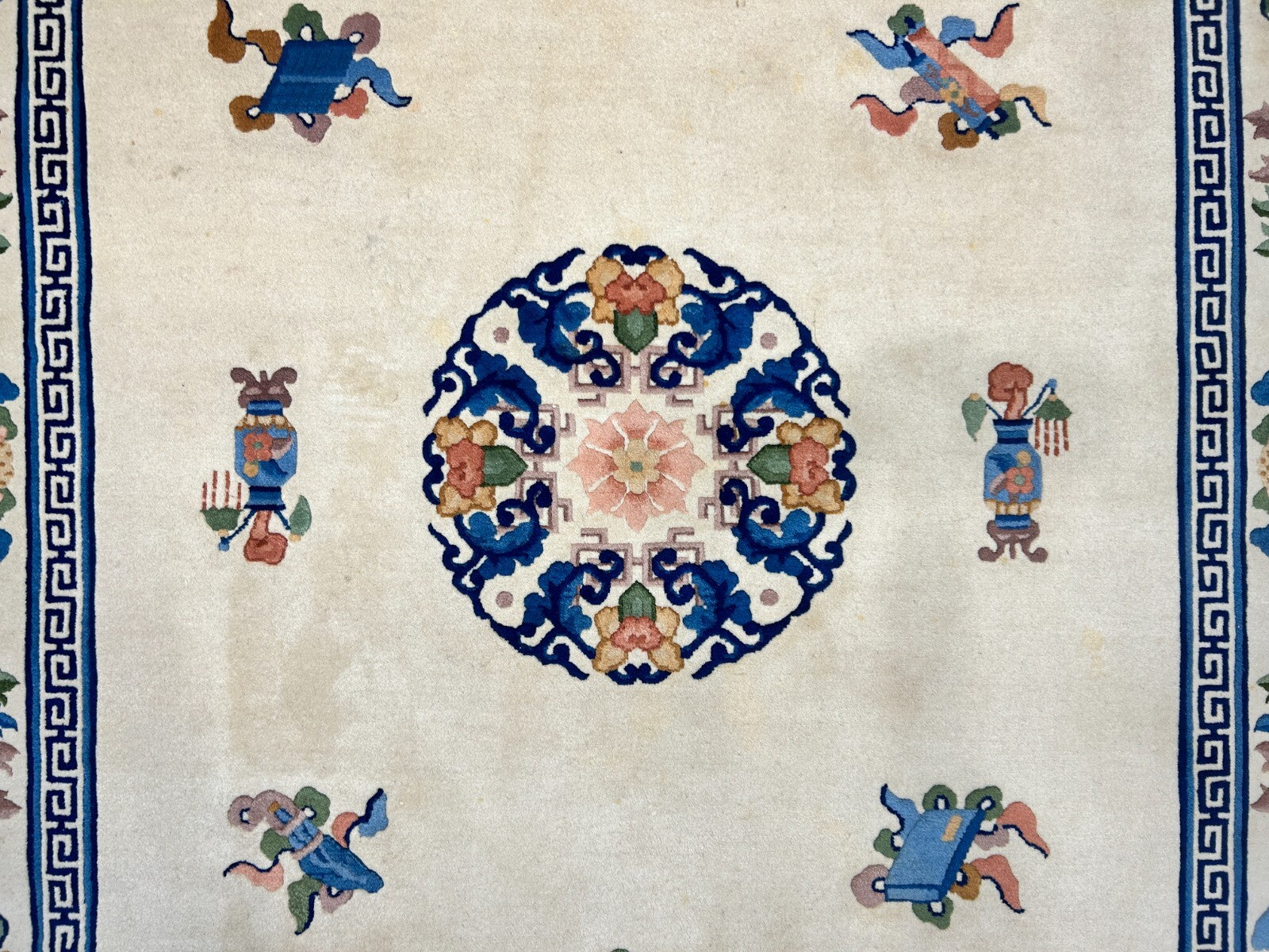 6'x9' Vintage Hand-Knotted Wool Oriental Art Deco Rug - Area Carpet