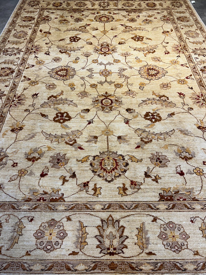 8'10"x12' Hand-Knotted 100% Wool Pile Oriental Rug