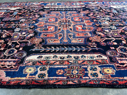 5'4" x 9'8'' Hand-Knotted 100% Lamb Wool Pile Nahavande Area Rug - Carpet