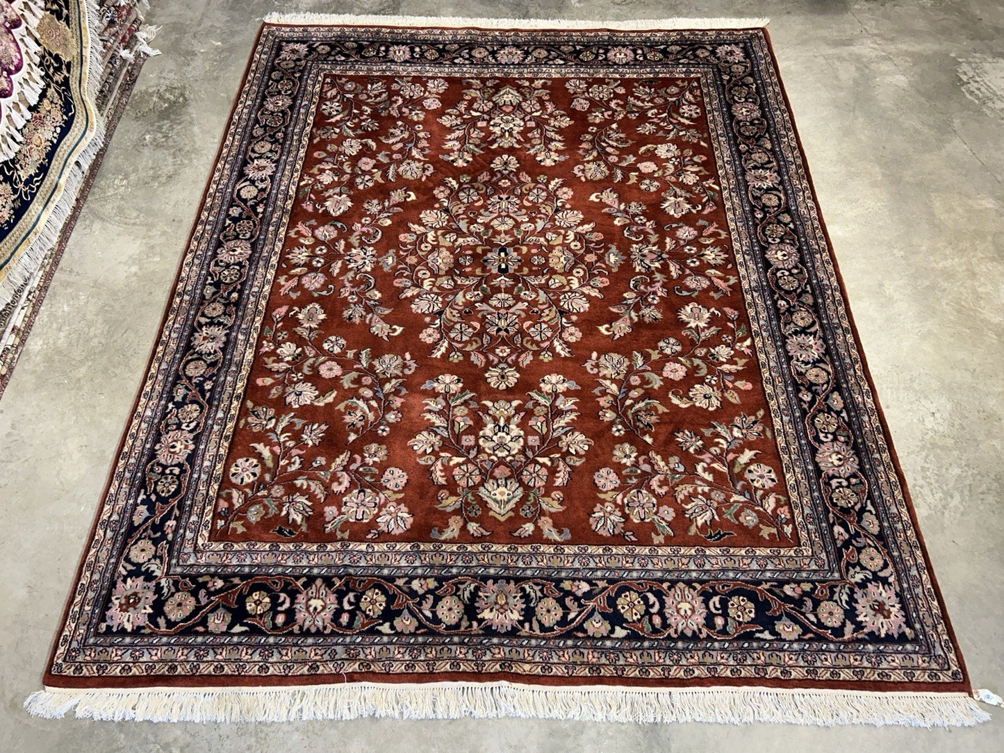 8’1”x9’11” Hand-Knotted 100% Wool Pile Oriental Area Rug - Carpet