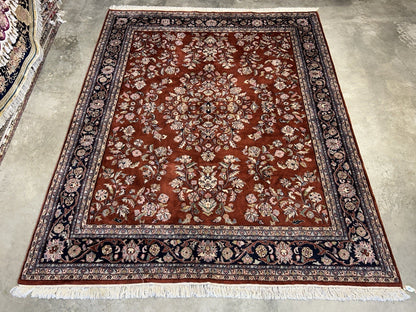 8’1”x9’11” Hand-Knotted 100% Wool Pile Oriental Area Rug - Carpet