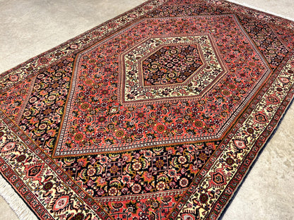 3'8"x5'7" Hand-Knotted 100% Wool Bidjare Carpet - Area Rug