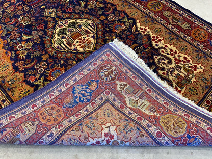 4'2”x 6'0" Antique Hand-Knotted 100% Lamb Wool Carpet - Kashane Area Rug