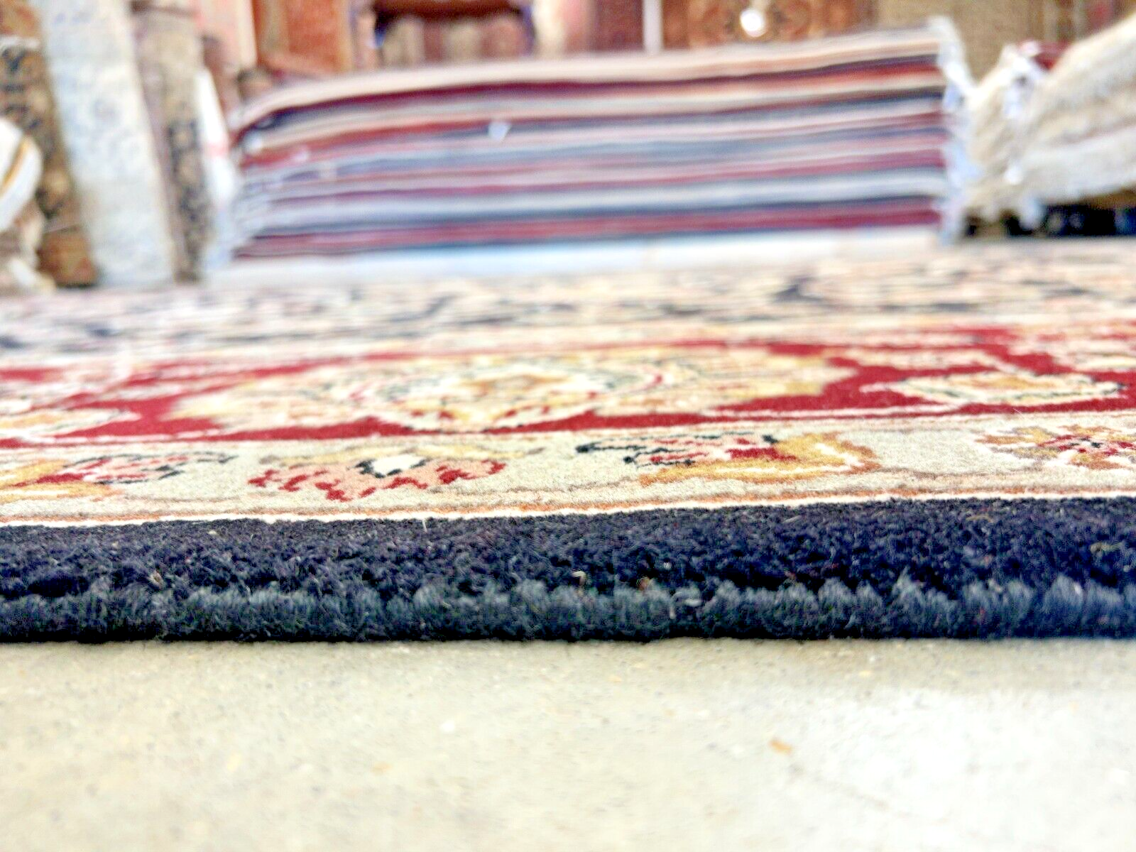 9' x 12' Hand-Knotted 100% Wool Carpet - Indian Agra Area Rug