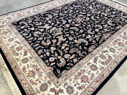 9'x12' Hand-Knotted Wool & Silk Pile Sinopersian Carpet - Area Rug