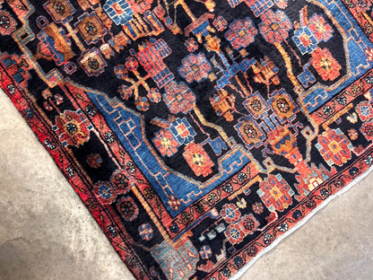 4'8" x 10'0" Hand-Knotted 100% Wool Pile Nahavande Area Rug - Carpet