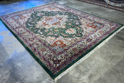 9'x12' Hand-Knotted 100% Wool Pile Herize Rug