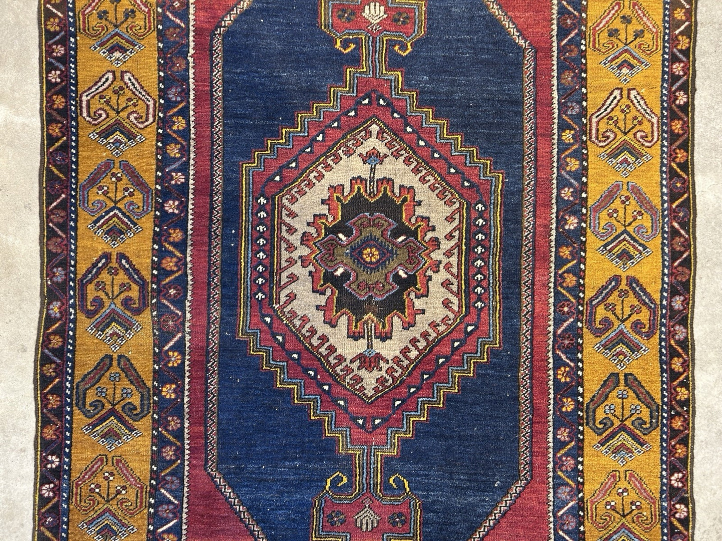 4'2"x8'1" Antique Hand-Knotted 100% Wool Pile Kazak Caucasian Area Rug - Carpet