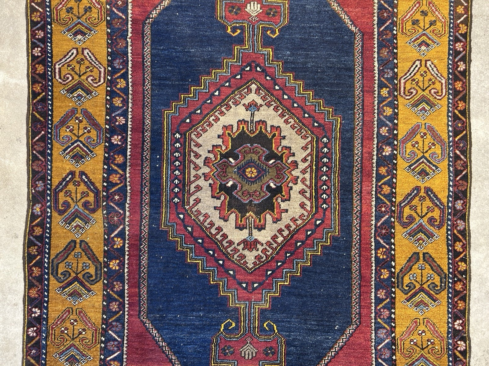 4'2"x8'1" Antique Hand-Knotted 100% Wool Pile Kazak Caucasian Area Rug - Carpet
