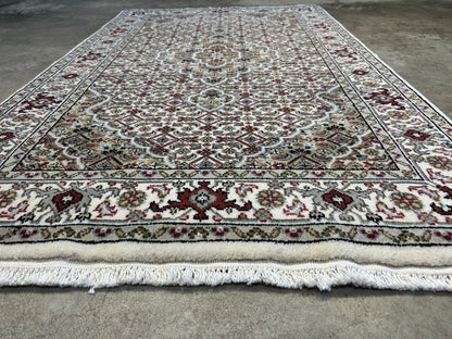 3'x5' Hand-Knotted Wool & Silk Pile Tabrize Mahi Rug