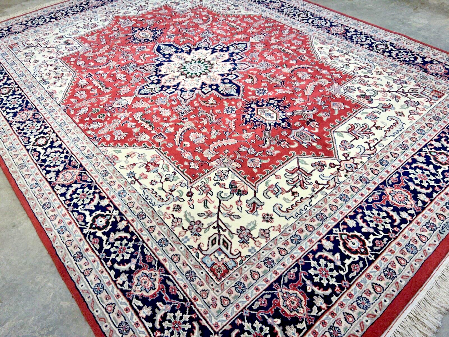 9' x 12' Hand-Knotted 100% Wool Carpet - Herize Design Area Rug