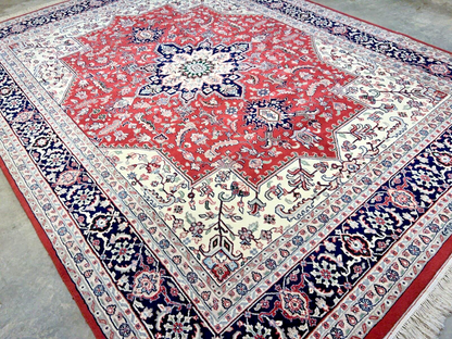 9' x 12' Hand-Knotted 100% Wool Carpet - Herize Design Area Rug