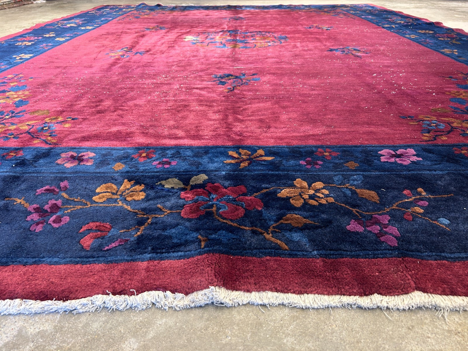 9'x12' Collector Antique Hand-Knotted 100% Wool Pile Art Deco Nichols Rug