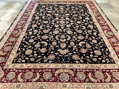 8'6"x11'6" Hand-Knotted Wool & Silk Pile Sinopersian Carpet - Area Rug