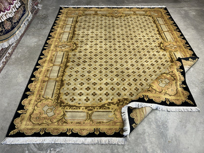 8’2”x10’1” Hand-Knotted 100% Wool Pile Oriental Area Rug - Carpet