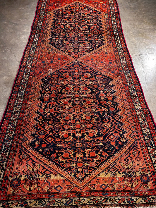 3'8" x 9'11" Hand-Knotted 100% Wool Pile - Malayere Runner