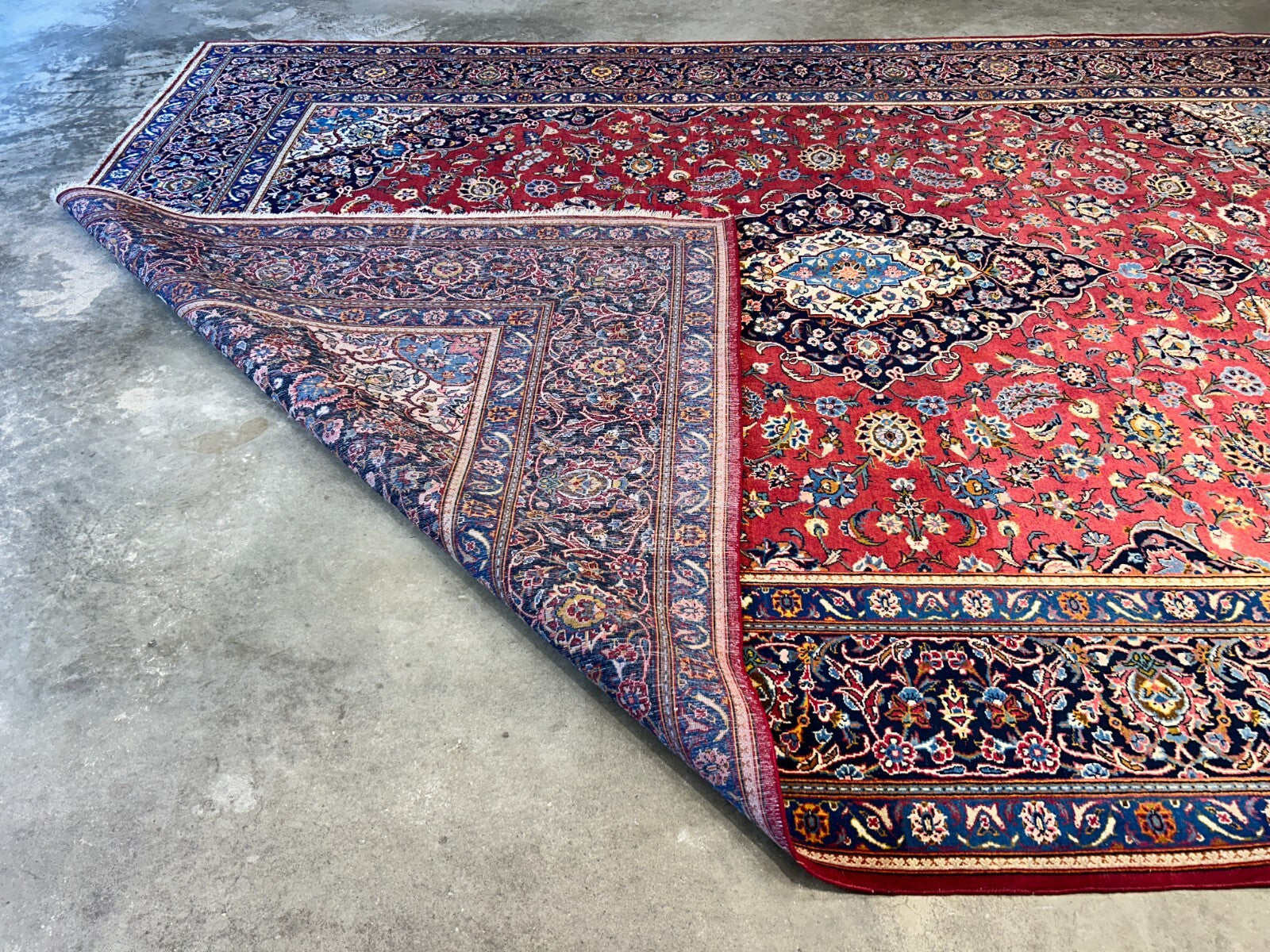 8'11"x12'4" Hand-Knotted 100% Wool Pile Kashane Rug