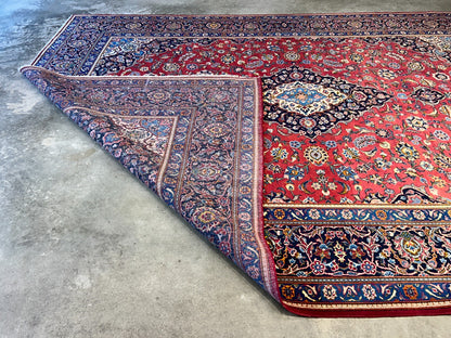 8'11"x12'4" Hand-Knotted 100% Wool Pile Kashane Rug