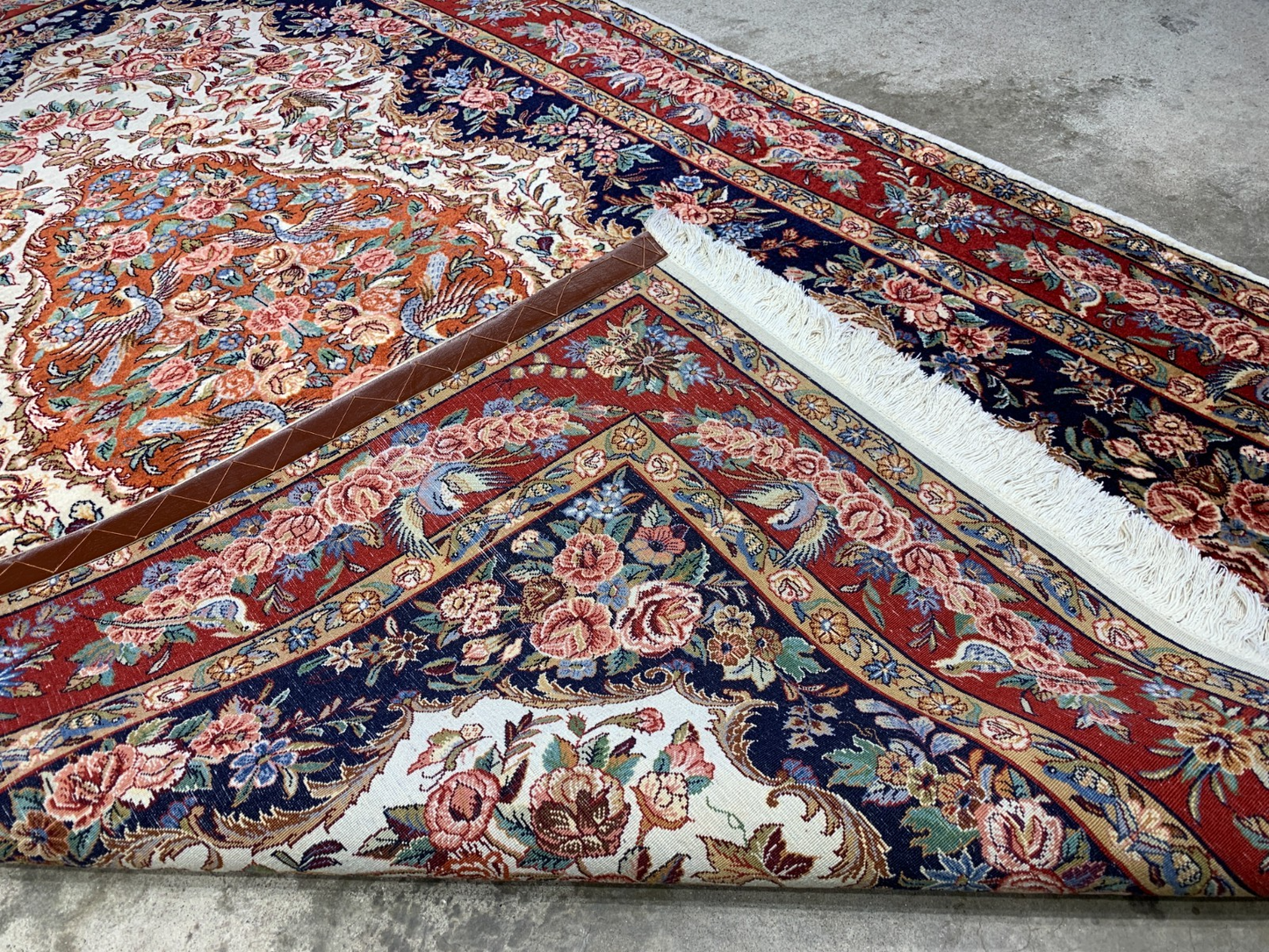 4'2"x6'7" Extra Fine Hand-Knotted Kork Wool Sarouke Rug