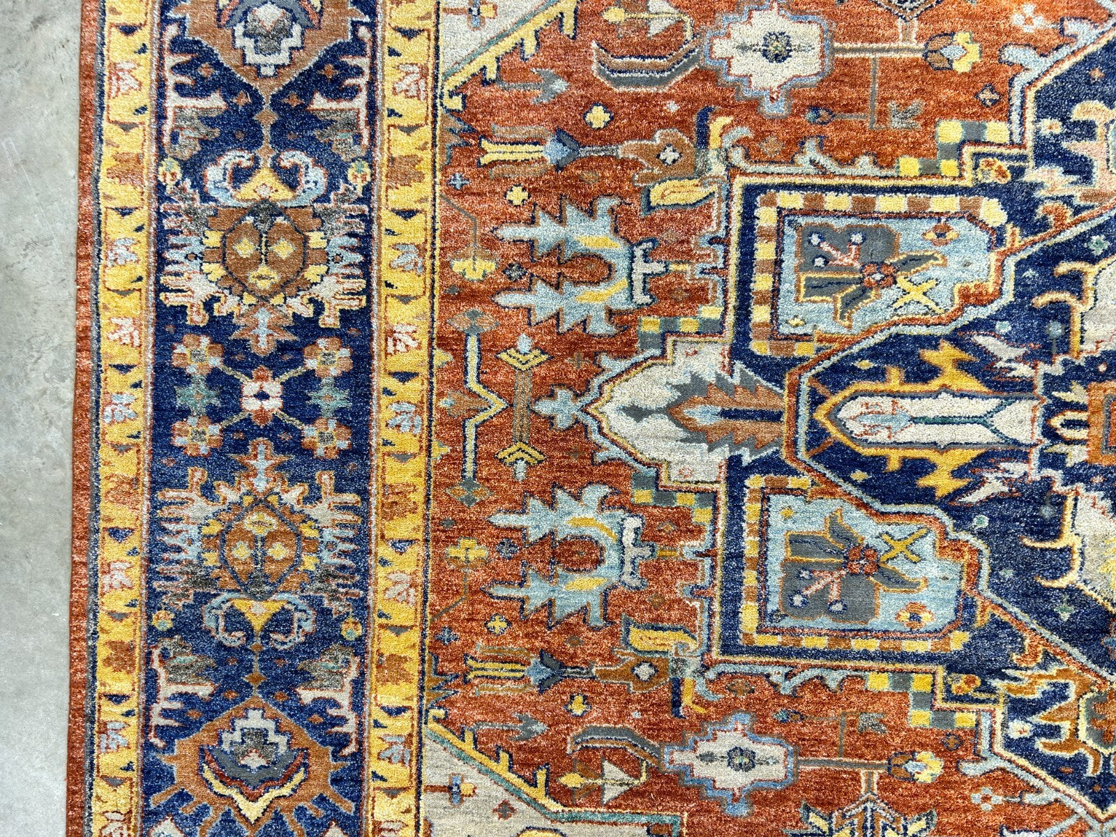 9'x12' Hand-Knotted 100% Lamb Wool  Serapie Design Carpet - Area Rug