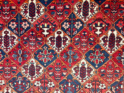 7'0"x9'11" Hand-Knotted 100% Lamb Wool Bakhtiarie Carpet - Area Rug