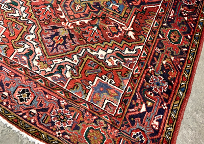 4'10" x 6'4" Fine Hand-Knotted 100% Wool Geometric Herize Area Rug - Carpet