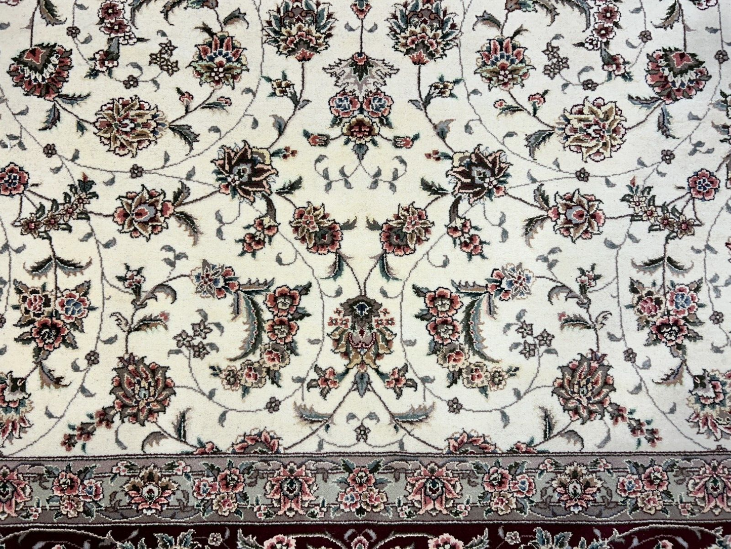 9'x12' Hand-Knotted Wool & Silk Pile Sinopersian Carpet - Area Rug