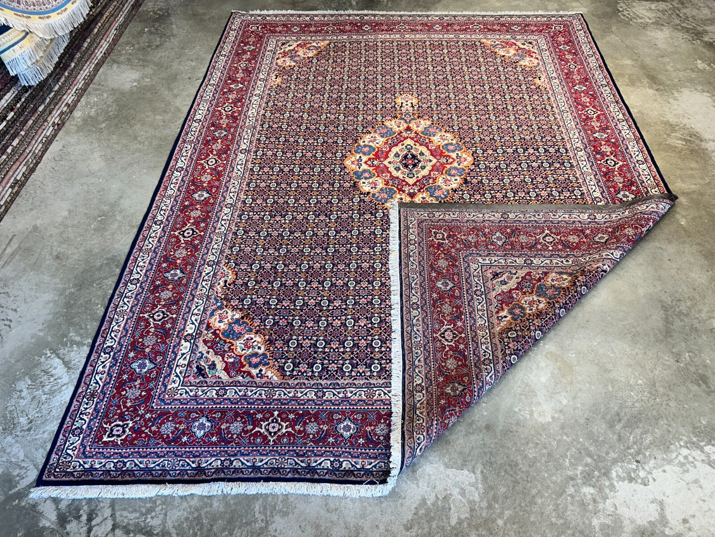 8'11"x11'8" Hand-Knotted 100% Wool Pile Bidjar Rug