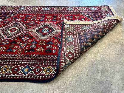 3'3"x5' Hand-Knotted 100% Wool Pile Yalamehe Rug