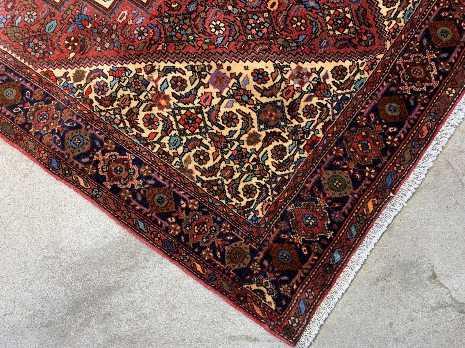 4'3"x6'6" Hand-Knotted 100% Wool Pile Bijare Gholtoghe Carpet - Area Rug