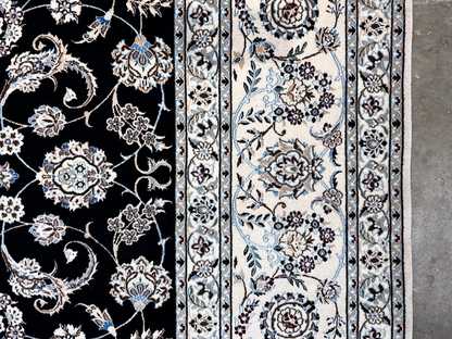  8'3"x11'10'' Very Fine Silk & Wool Habibian Naine Area Rug - Area Carpet