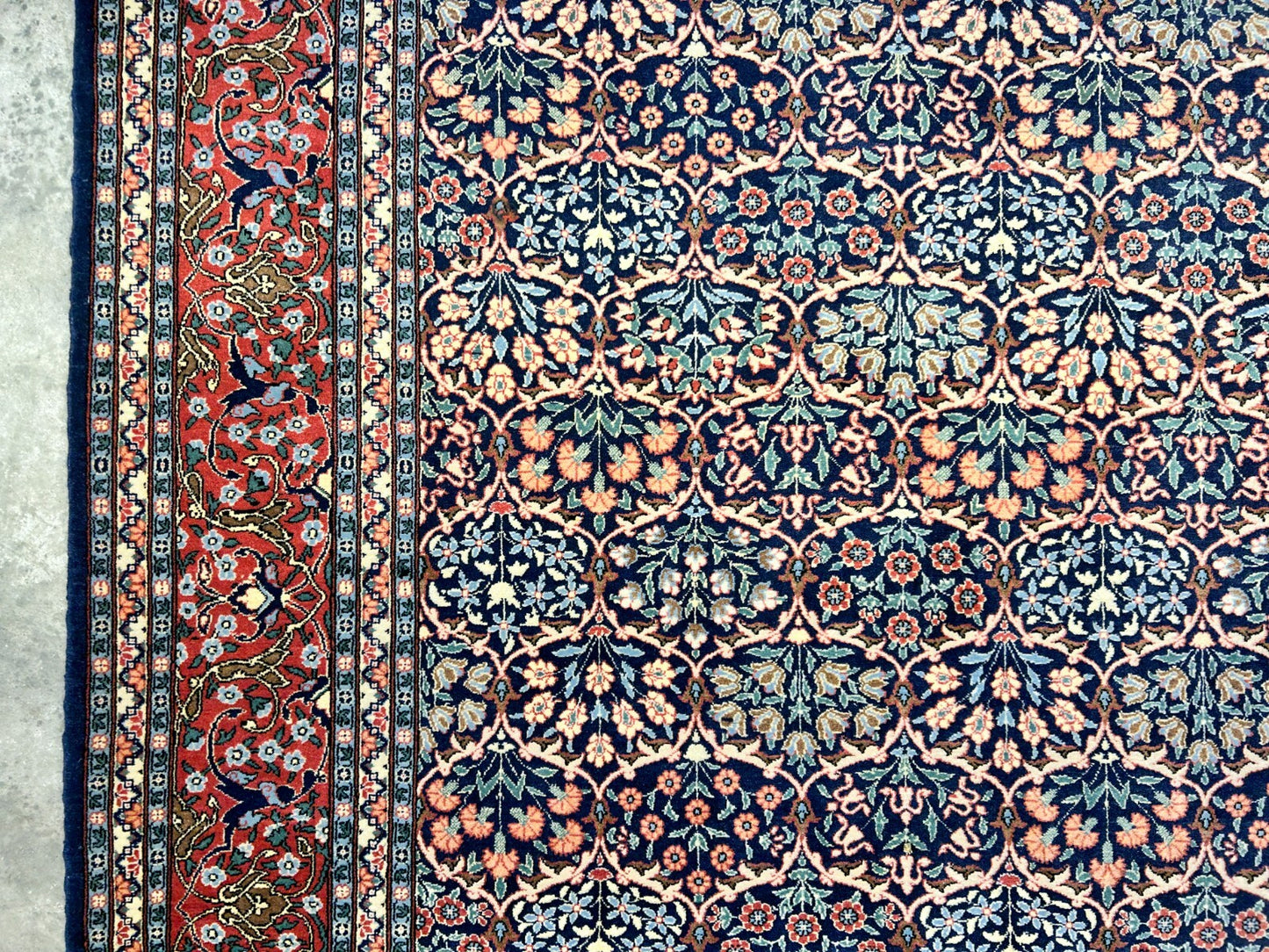 6'8"x9'9" Hand-Knotted 100% Wool Pile Hereke Carpet - Area Rug