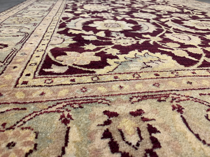 4' x 6' Very Fine Hand-Knotted 100% Wool Pile Indian Rug